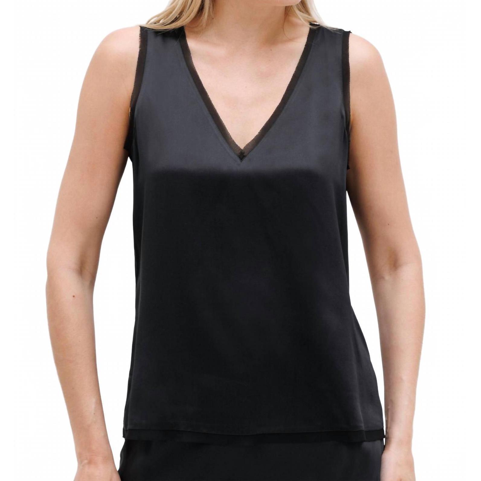 New Go By Go Silk Go Redux V-Tee In Washed Black